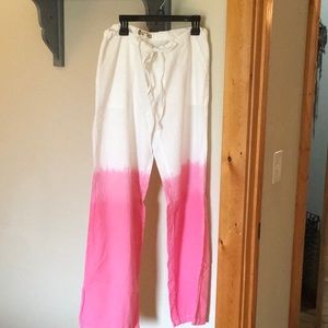 Pink ombré swimsuit cover up pants